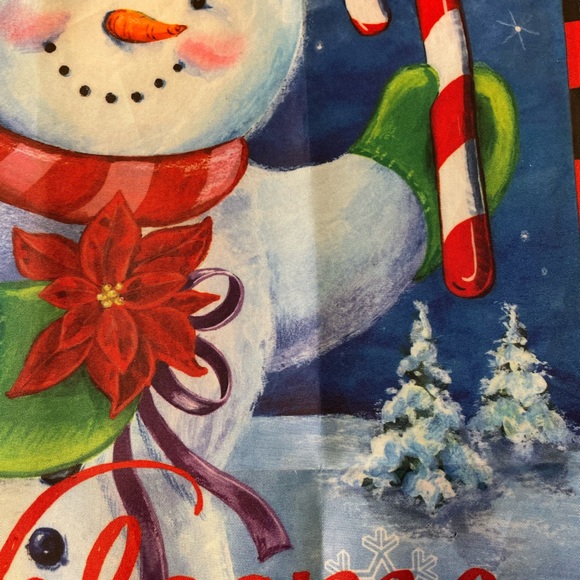 Christmas Snowman Flag - Picture 10 of 11